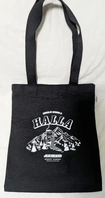 제주도 한정판 스누피 정원 토트백 블랙