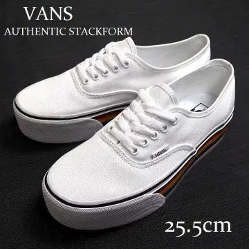 미사용품 VANS 오센틱 스택폼 통굽 레인보우 25.5