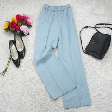 G9989*미라 오웬 캐주얼 팬츠 스카이블루