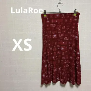 [룰라로에] 카메라 패턴 2WAY 스커트/베어탑 빨간색 XS USA제