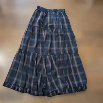 디스코트 체크 프릴 캉캉 스커트
