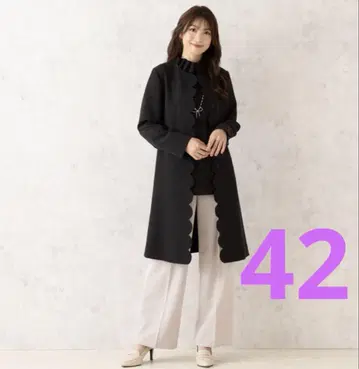 새상품 로즈 티아라 44 사이즈 얇은 소재 롱 코트 스프링 코트 오샤레