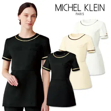 MICHEL KLEIN 반팔 튜닉 블랙 MK-0022