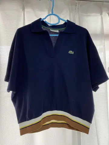 LACOSTE 네이비 반팔 피케 셔츠 34 사이즈