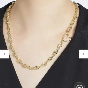 폴스미스 하트믹스체인 목걸이 골드 여성용
