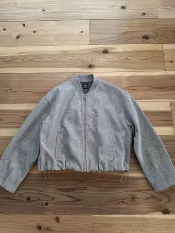 미사용 새상품 ZARA 소프트 봄버 자켓 그레이