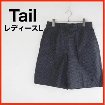 A3896 새상품 Tail 여성용 숏팬츠 12 블랙 체크 무늬