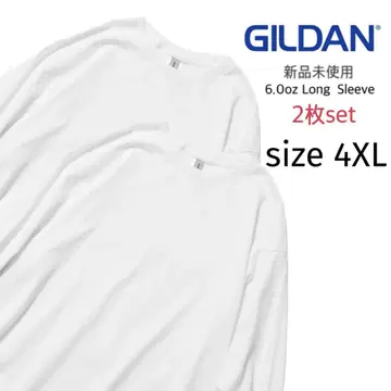 [ 길단 ] 미사용 새상품 울트라코튼 무지 긴팔T셔츠 화이트 2장 4XL