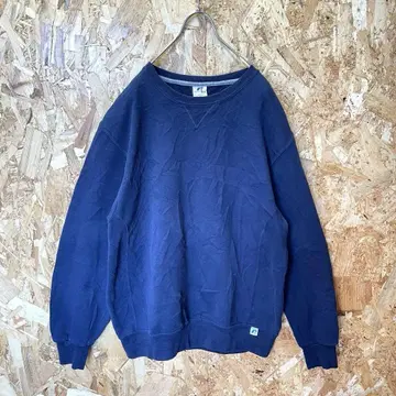 Vintage RUSSELL 러셀 무지 BIG 맨투맨 L 네이비