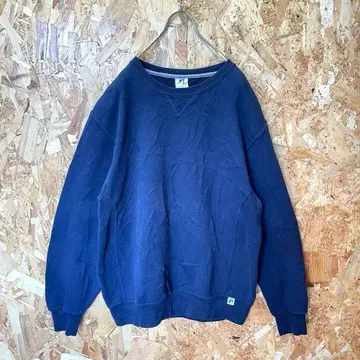 Vintage RUSSELL 러셀 무지 BIG 맨투맨 L 네이비