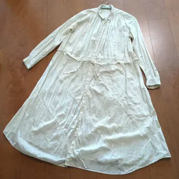 pas de calais 셔츠 원피스 자수 패치워크