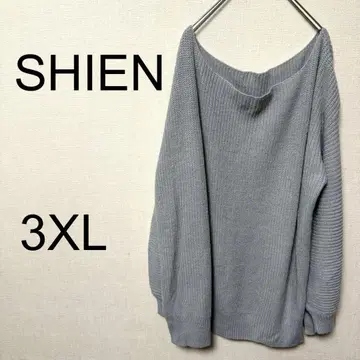 쉬인 SHIEN 긴팔 니트 [ 3XL ] 오프숄더 스웨터 빅 사이즈