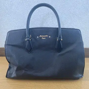 사만다 베가 블랙 합성 가죽 가방 토트백