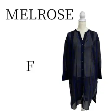 새상품급 MELROSE 체크 무늬 롱 셔츠 원피스 FREE SIZE