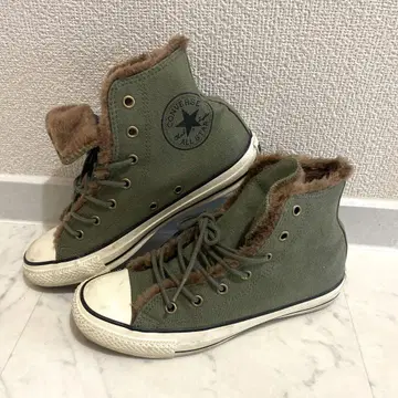 CONVERSE 퍼 하이컷 스니커즈 24cm