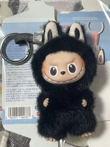 POP MART 봉제 인형풍 캐릭터 블랙 R