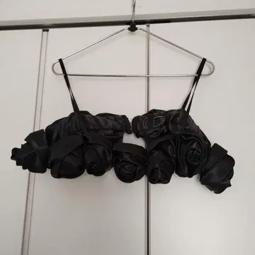ans dotsloevner 로즈 뷔스티에 새틴 블랙