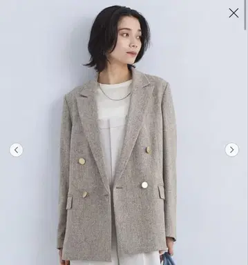 그린 라벨 멜란지 트윌 더블 자켓 36 베이지