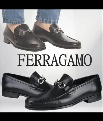 Ferragamo 블랙 가죽 로퍼