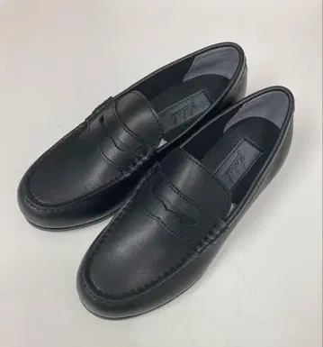 천연 가죽 (22cm) 여성용 로퍼 블랙 학생 캐주얼 출퇴근 아사히