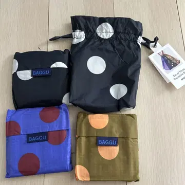 도트 무늬 BAGGU 에코백 3세트 스탠다드