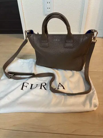 FURLA 브라운 가죽 숄더백