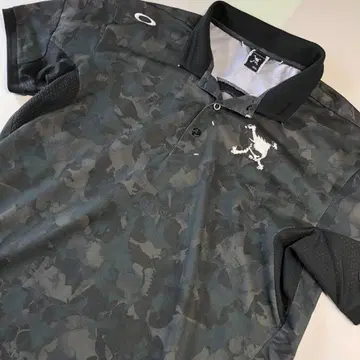 미사용급 오클리 XL 반팔 피케 셔츠 카모플라쥬 14SS