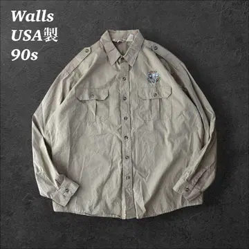 90s 미국제 Walls 사파리 셔츠 헌팅 구제 의류 빈티지