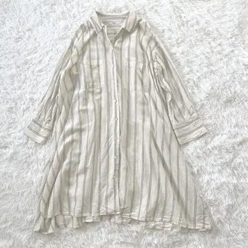 저널 스탠다드 리룸 워셔블 린넨 혼방 셔츠 원피스