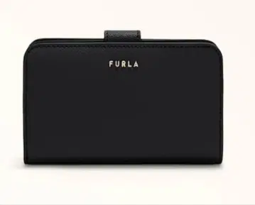 FURLA 블랙 가죽 접이식 지갑