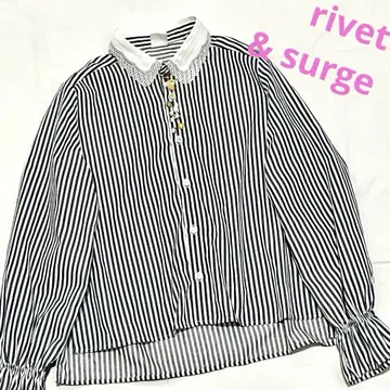 rivet & surge 스트라이프 셔츠 비쥬
