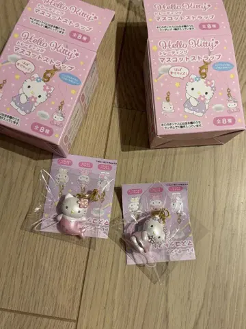 헬로키티 산리오 트레이딩 마스코트 스트랩 2개 세트