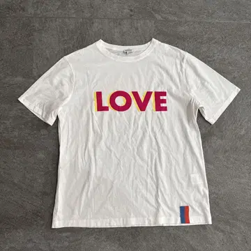 KULE LOVE 프린트 T셔츠 XS 화이트 미사용 로고T