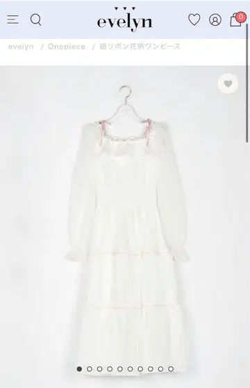 evelyn 가는 리본 꽃무늬 원피스