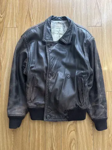80s Giorgio Armani 다크 브라운 가죽 자켓