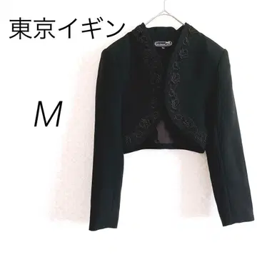 도쿄 이긴 블랙 포멀 예복 자켓 M 블랙 관혼상제 짧은 자수