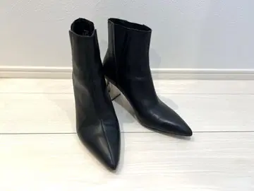ZARA 블랙 스틸레토 부츠 38