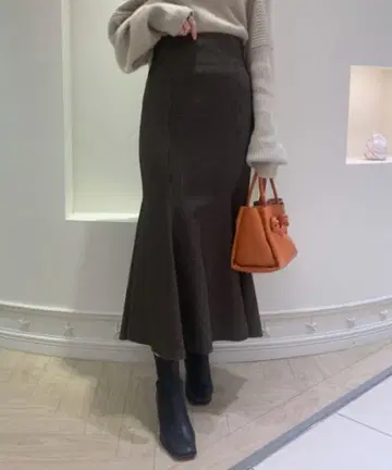 FRAY I.D 프레이 아이디 체크 머메이드 스커트