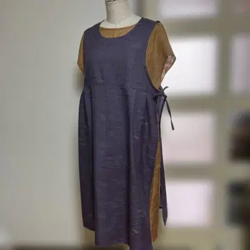 기모노 리메이크 옆 리본 에이프런 원피스