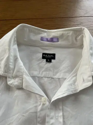 Paul Smith 화이트 긴팔 셔츠 L 주름 있음
