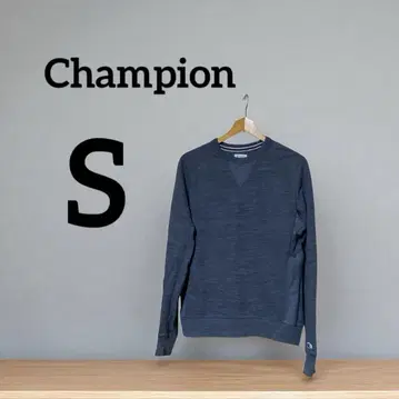 Champion 다크 그레이 긴팔 V넥 트레이닝 스웨트 셔츠 [ S ]