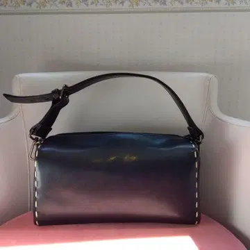 라질마 천연 가죽 블랙 가죽 핸드백