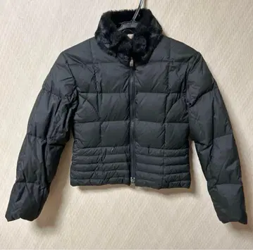 Harrods 퍼 카라 부착 블랙 다운 자켓 XS