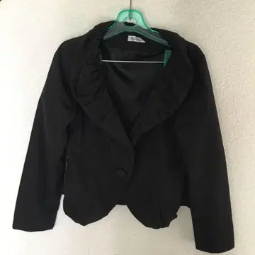 블랙 라프 칼라 테일러드 자켓