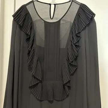 BCBGMAXAZRIA 블랙 프릴 원피스 XS
