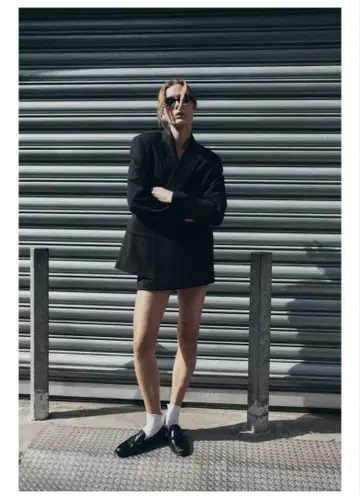 ZARA 블랙 오버 사이즈 테일러드 자켓 XS
