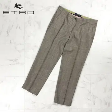 새상품급 ETRO 헤링본 스트레치 슬랙스 브라운 사이즈 42*CD327