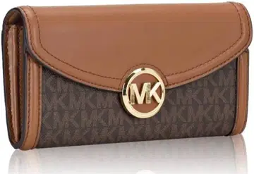 Michael Kors 로고 포함 장지갑 브라운