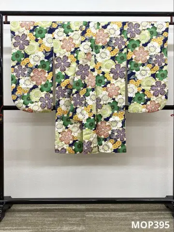 2척 소매 폴리에스테르 기모노 벚꽃 금채 문양 하카마용
