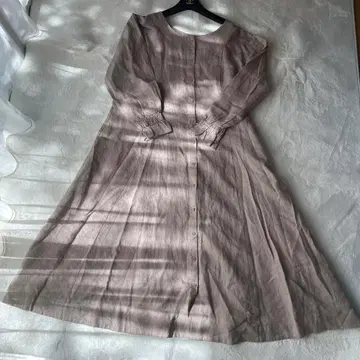 내추럴 바이 클립 원피스 린넨 100% 오버 사이즈